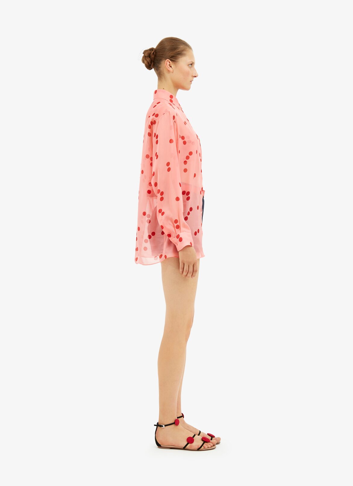 Alaïa Edition 1991 Silk Polka-Dot Shirt ALAÏA PINK/RED ALAÏA EDITION 1991 SILK POLKA-DOT SHIRT